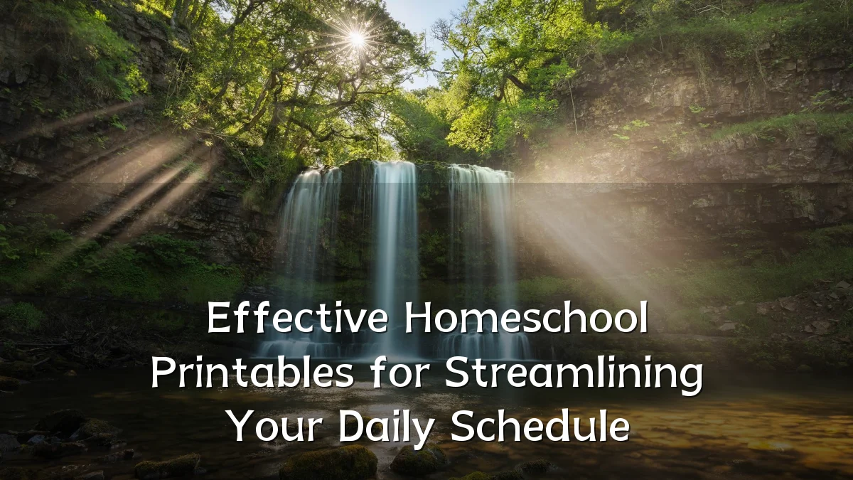 Effective Homeschool Printables for Streamlining Your Daily Schedule
