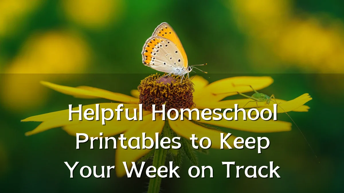 Helpful Homeschool Printables to Keep Your Week on Track