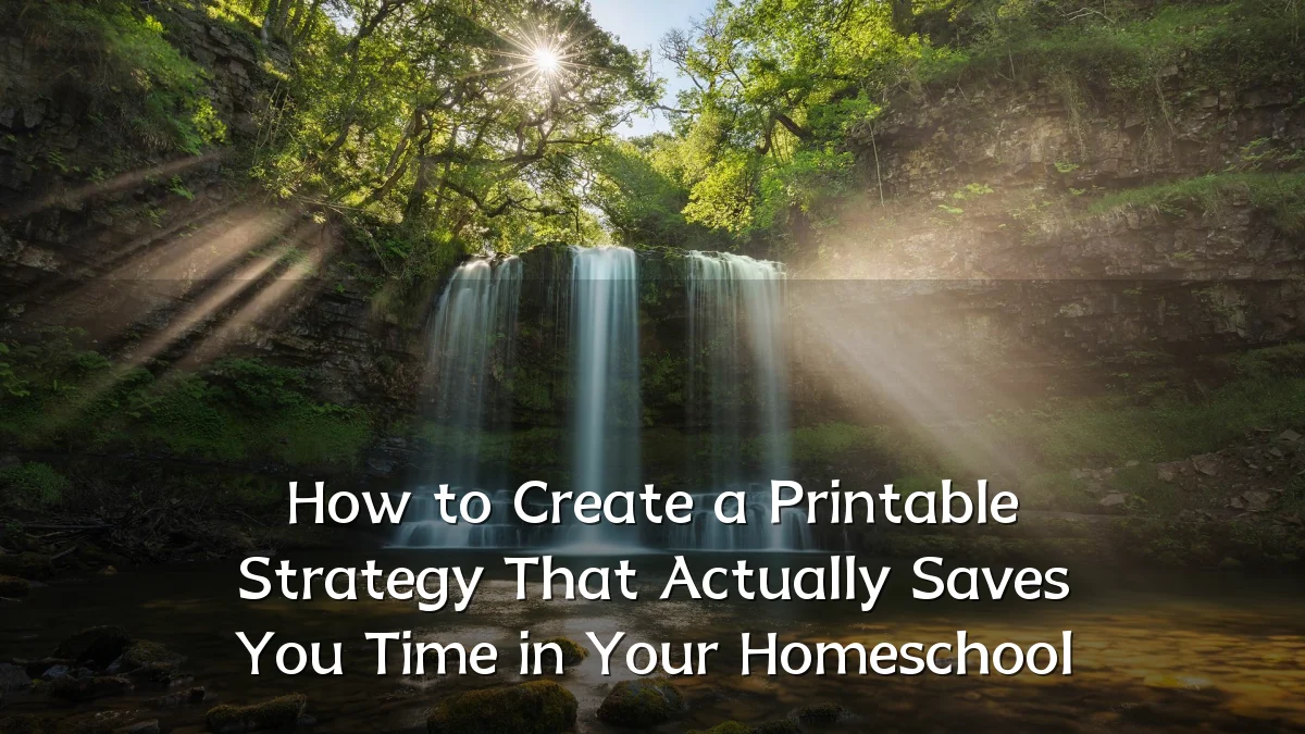 How to Create a Printable Strategy That Actually Saves You Time in Your Homeschool