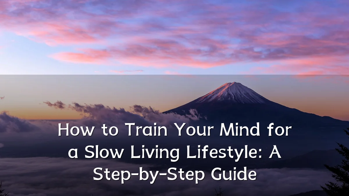 How to Train Your Mind for a Slow Living Lifestyle: A Step-by-Step Guide