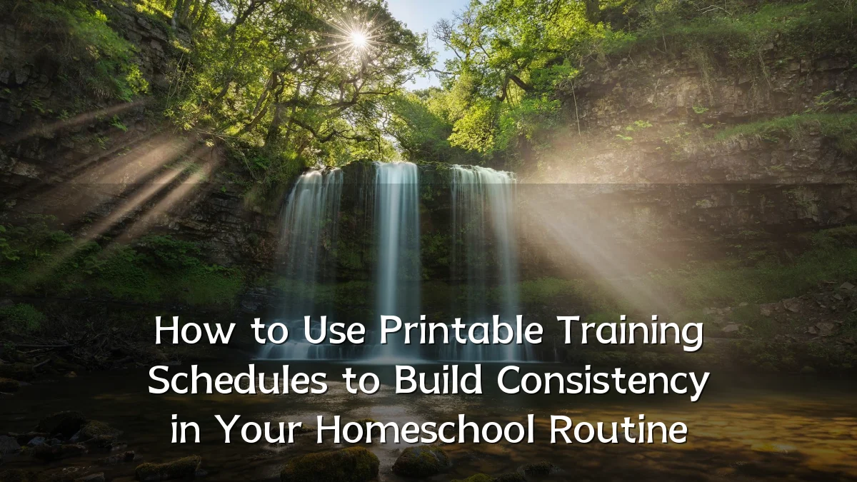 How to Use Printable Training Schedules to Build Consistency in Your Homeschool Routine