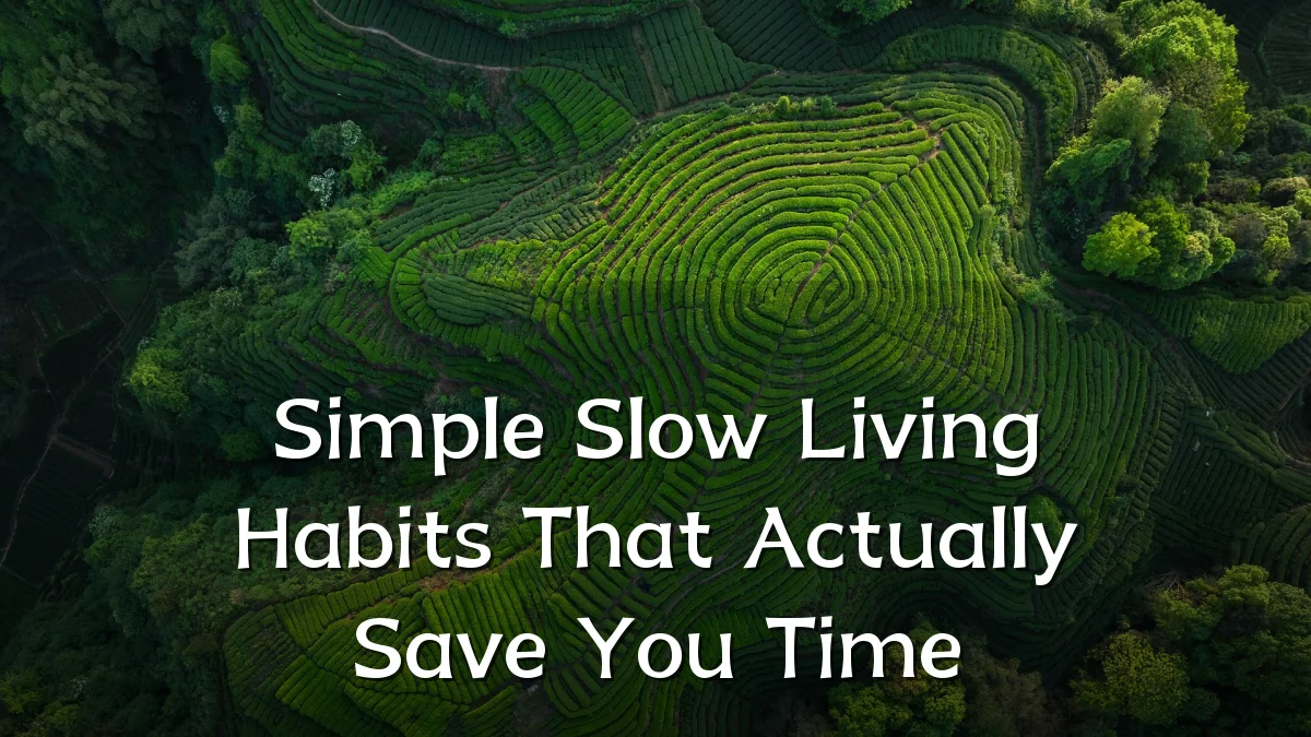 Simple Slow Living Habits That Actually Save You Time