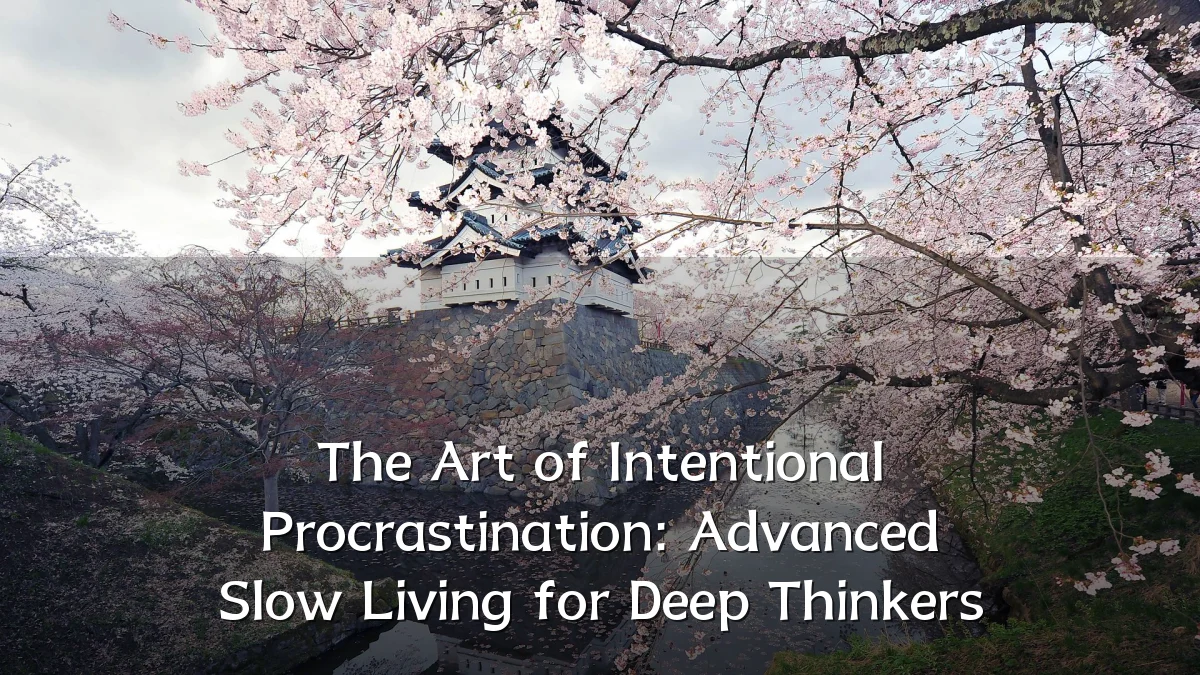 The Art of Intentional Procrastination: Advanced Slow Living for Deep Thinkers