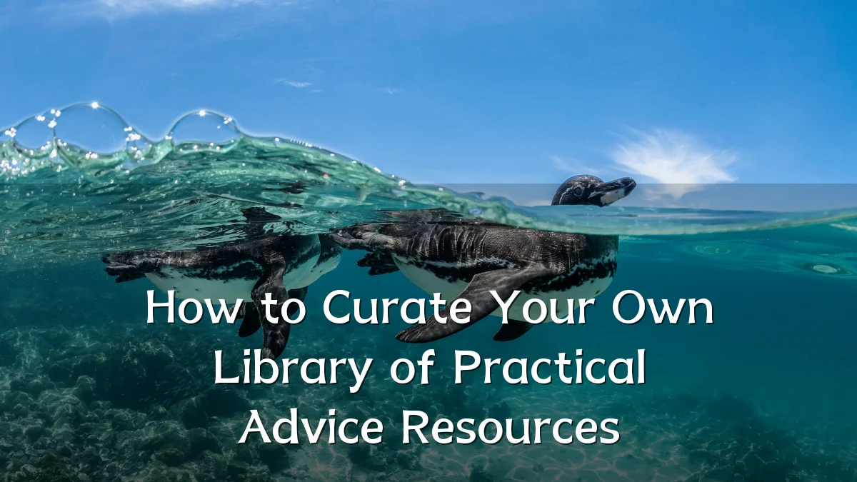 How to Curate Your Own Library of Practical Advice Resources