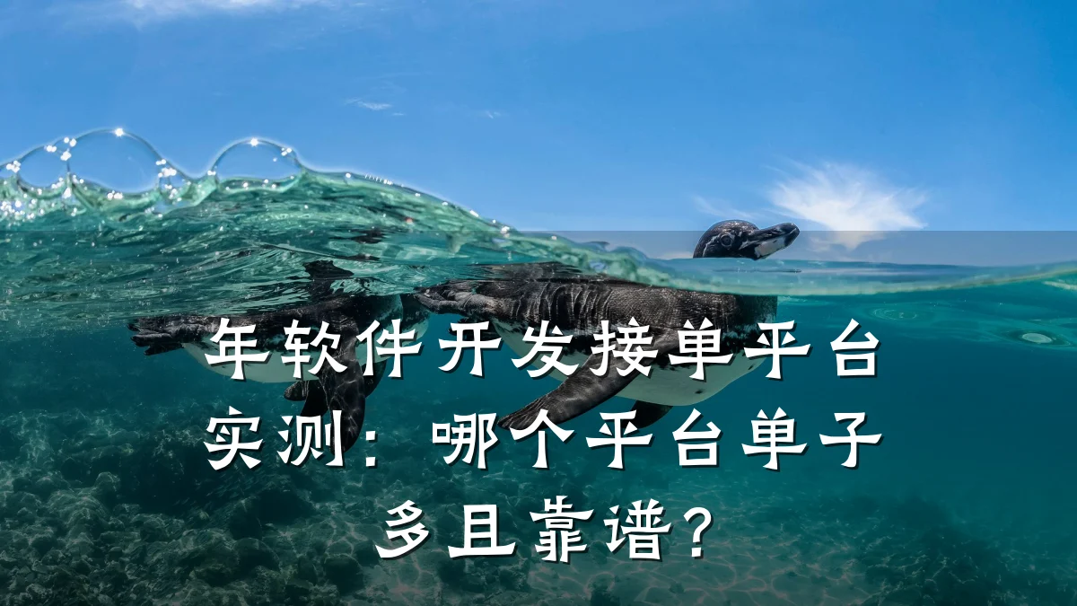 年软件开发接单平台实测:哪个平台单子多且靠谱?