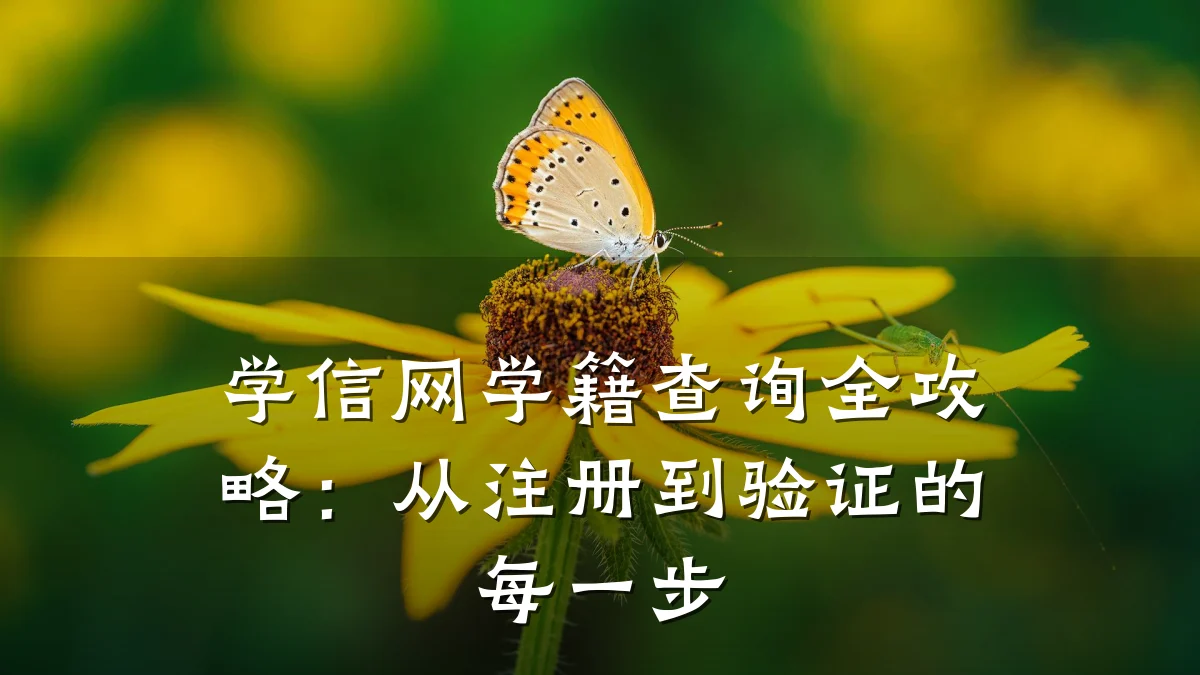 学信网学籍查询全攻略:从注册到验证的每一步